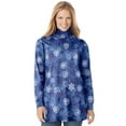 thumbnail image 1 of Woman Within Plus Size Perfect Printed Long-Sleeve Turtleneck Tee, 1 of 6