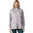 thumbnail image 1 of Woman Within Plus Size Perfect Printed Long-Sleeve Turtleneck Tee, 1 of 4