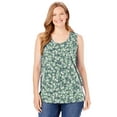 thumbnail image 1 of Woman Within Plus Size Perfect Printed Scoopneck Tank, 1 of 5