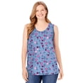 thumbnail image 1 of Woman Within Plus Size Perfect Printed Scoopneck Tank, 1 of 6