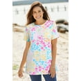 thumbnail image 1 of Woman Within Plus Size Perfect Printed Short-Sleeve Crewneck Tee, 1 of 3