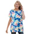 thumbnail image 1 of Woman Within Plus Size Perfect Printed Short-Sleeve Crewneck Tee, 1 of 4