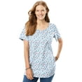 thumbnail image 1 of Woman Within Plus Size Perfect Printed Short-Sleeve Scoopneck Tee, 1 of 6