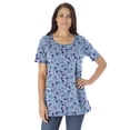 thumbnail image 1 of Woman Within Plus Size Perfect Printed Short-Sleeve Scoopneck Tee, 1 of 6