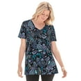 thumbnail image 1 of Woman Within Plus Size Perfect Printed Short-Sleeve V-Neck Tee, 1 of 6