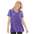 thumbnail image 1 of Woman Within Plus Size Perfect Printed Short-Sleeve V-Neck Tee, 1 of 6