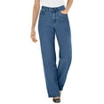 thumbnail image 1 of Woman Within Plus Size Perfect Relaxed All-Cotton Denim Five-Pocket Jeans, 1 of 6