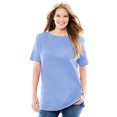 thumbnail image 1 of Woman Within Plus Size Perfect Short-Sleeve Boatneck Tunic, 1 of 5