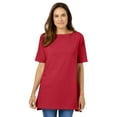 thumbnail image 1 of Woman Within Plus Size Perfect Short-Sleeve Boatneck Tunic, 1 of 6