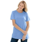 Woman Within Women's Plus Size Perfect Short-Sleeve Crewneck Tee