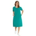 thumbnail image 1 of Woman Within Plus Size Perfect Short-Sleeve Crewneck Tee Dress, 1 of 6