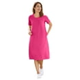 thumbnail image 1 of Woman Within Plus Size Perfect Short-Sleeve Crewneck Tee Dress, 1 of 6