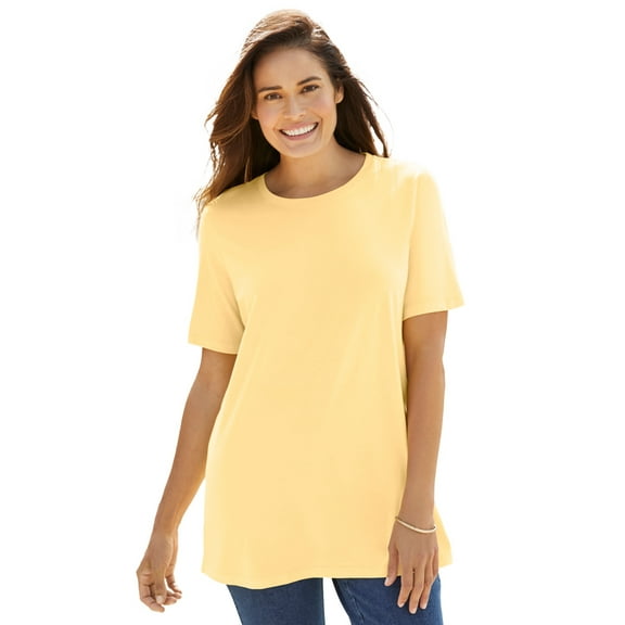 Woman Within Plus Size Perfect Short-Sleeve Crewneck Tee (Petite Available)