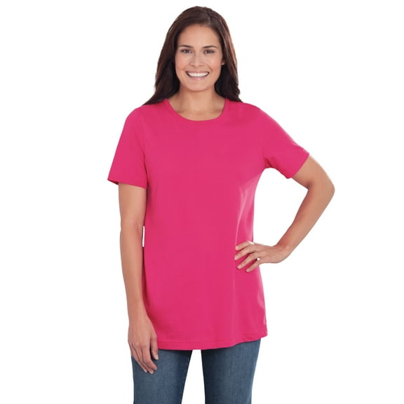 Woman Within Plus Size Perfect Short-Sleeve Crewneck Tee