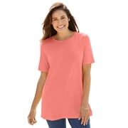 Woman Within Plus Size Perfect Short-Sleeve Crewneck Tee (Petite Available)