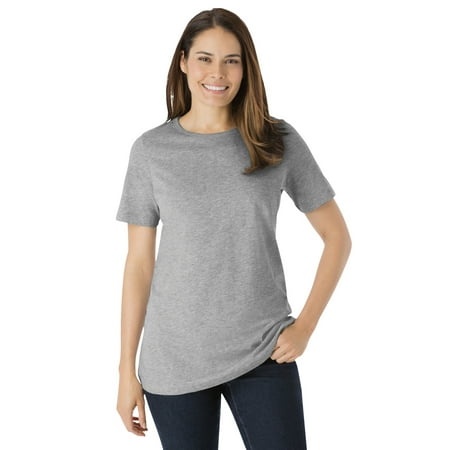 Woman Within Plus Size Perfect Short-Sleeve Crewneck Tee (Petite Available)