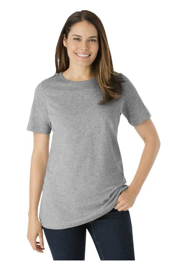 Plus Size Perfect Short-Sleeve Crewneck Tee