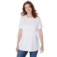 thumbnail image 1 of Woman Within Plus Size Petite Perfect Short-Sleeve Crewneck Cotton Tee, 1 of 6