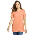 thumbnail image 1 of Woman Within Plus Size Perfect Short-Sleeve Keyhole Tee, 1 of 6