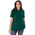 thumbnail image 1 of Woman Within Plus Size Perfect Short-Sleeve Polo Shirt, 1 of 6
