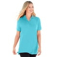 thumbnail image 1 of Woman Within Plus Size Perfect Short-Sleeve Polo Shirt, 1 of 6