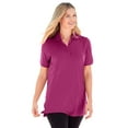 thumbnail image 1 of Woman Within Plus Size Perfect Short-Sleeve Polo Shirt, 1 of 6