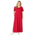 thumbnail image 1 of Woman Within Plus Size Perfect Short-Sleeve Scoopneck Maxi Tee Dress, 1 of 6