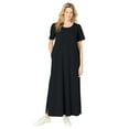 thumbnail image 1 of Woman Within Plus Size Perfect Short-Sleeve Scoopneck Maxi Tee Dress, 1 of 6