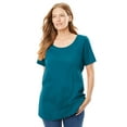 thumbnail image 1 of Woman Within Plus Size Perfect Short-Sleeve Scoopneck Tee, 1 of 6
