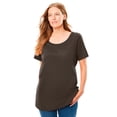 thumbnail image 1 of Woman Within Plus Size Perfect Short-Sleeve Scoopneck Tee, 1 of 6