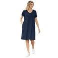 thumbnail image 1 of Woman Within Plus Size Perfect Short-Sleeve V-Neck Tee Dress, 1 of 6