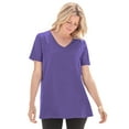 thumbnail image 1 of Woman Within Plus Size Perfect Short-Sleeve V-Neck Tee (Petite Available), 1 of 6