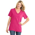 thumbnail image 1 of Woman Within Plus Size Perfect Short-Sleeve V-Neck Tee (Petite Available), 1 of 6