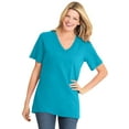 thumbnail image 1 of Woman Within Plus Size Perfect Short-Sleeve V-Neck Tee (Petite Available), 1 of 6