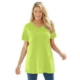 thumbnail image 1 of Woman Within Plus Size Perfect Short-Sleeve V-Neck Tunic, 1 of 3