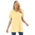 thumbnail image 1 of Woman Within Plus Size Perfect Short-Sleeve V-Neck Tunic, 1 of 6