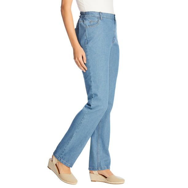 Woman Within Women's Plus Size Perfect Side Elastic Jean Jean - Walmart.com