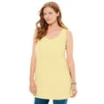 thumbnail image 1 of Woman Within Plus Size Perfect Sleeveless Shirred U-Neck Tunic, 1 of 6