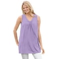 thumbnail image 1 of Woman Within Plus Size Perfect Sleeveless Shirred V-Neck Tunic, 1 of 6