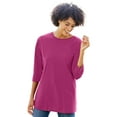 thumbnail image 1 of Woman Within Plus Size Perfect Three-Quarter Sleeve Crewneck Tee, 1 of 6