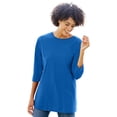 thumbnail image 1 of Woman Within Plus Size Perfect Three-Quarter Sleeve Crewneck Tee, 1 of 6