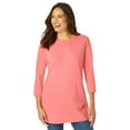 thumbnail image 1 of Woman Within Plus Size Perfect Three-Quarter Sleeve Crewneck Tee, 1 of 6