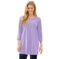 thumbnail image 1 of Woman Within Plus Size Perfect Three-Quarter-Sleeve Scoopneck Tunic, 1 of 6