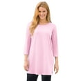 thumbnail image 1 of Woman Within Plus Size Perfect Three-Quarter-Sleeve Scoopneck Tunic, 1 of 5