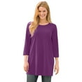 thumbnail image 1 of Woman Within Plus Size Perfect Three-Quarter-Sleeve Scoopneck Tunic, 1 of 6