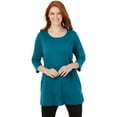 thumbnail image 1 of Woman Within Plus Size Perfect Three-Quarter-Sleeve Scoopneck Tunic, 1 of 6