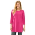thumbnail image 1 of Woman Within Plus Size Perfect Three-Quarter-Sleeve Scoopneck Tunic, 1 of 6