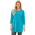 thumbnail image 1 of Woman Within Plus Size Perfect Three-Quarter-Sleeve Scoopneck Tunic, 1 of 6