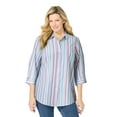 thumbnail image 1 of Woman Within Plus Size Perfect Three Quarter Sleeve Shirt, 1 of 6
