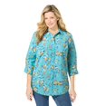 thumbnail image 1 of Woman Within Plus Size Perfect Three Quarter Sleeve Shirt, 1 of 5